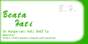 beata hati business card